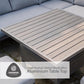 Milano Taupe Deluxe Modular Dining Set with Adjustable Table