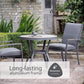 Monza Bistro Set with Highback Armchairs