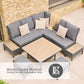 Monza Square Modular Dining Set with Adjustable Table