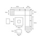 Monza Square Modular Dining Set with Adjustable Table