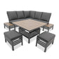 Monza Square Modular Dining Set with Adjustable Table