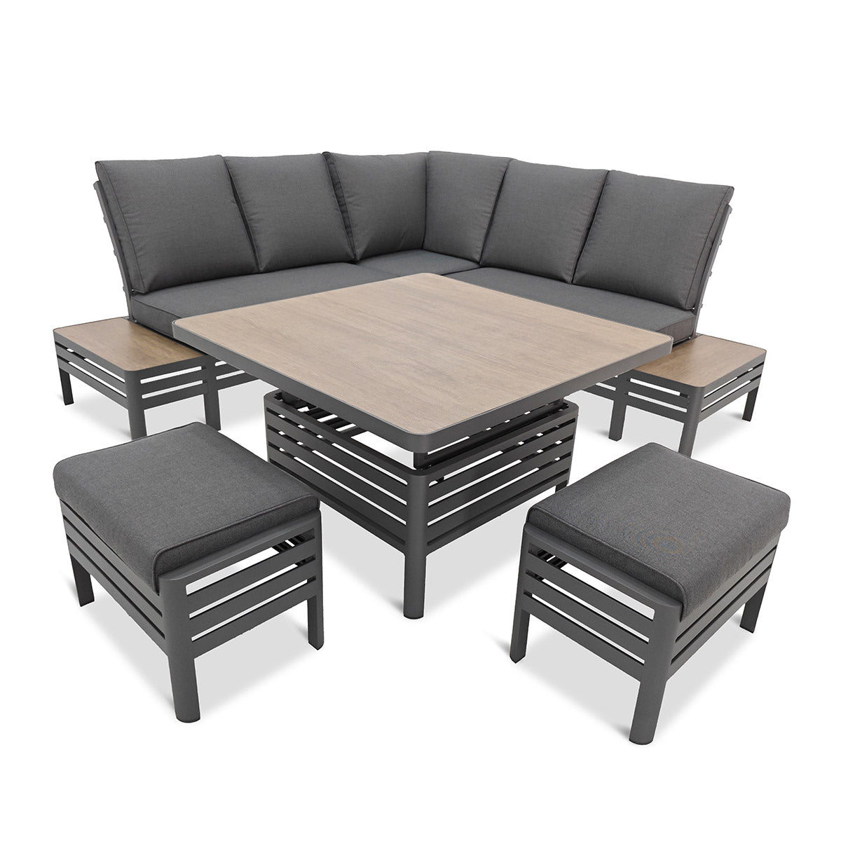 Monza Square Modular Dining Set with Adjustable Table