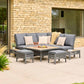Monza Square Modular Dining Set with Adjustable Table