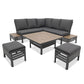 Monza Square Modular Dining Set with Adjustable Table