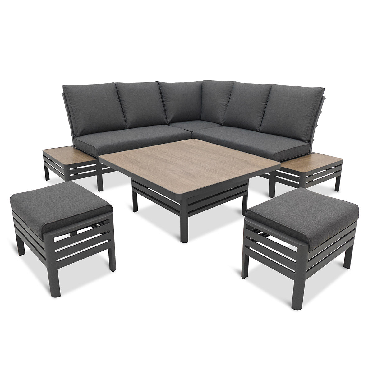 Monza Square Modular Dining Set with Adjustable Table