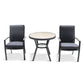 Monza Bistro Set with Highback Armchairs