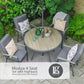 Monza 4 Seat Set with Highback Armchairs and 2.5m Parasol