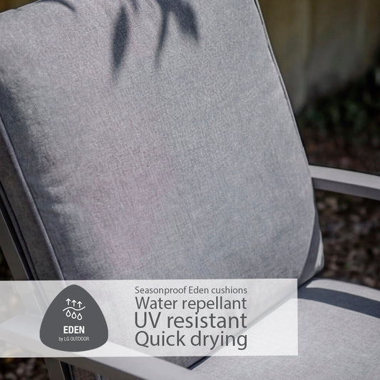 Monza 4 Seat Set with Highback Armchairs and 2.5m Parasol