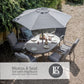 Monza 6 Seat Set with Highback Armchairs and 3.0m Parasol