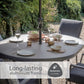Monza 6 Seat Set with Highback Armchairs and 3.0m Parasol