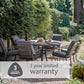 Monza 6 Seat Set with Highback Armchairs and 3.0m Parasol