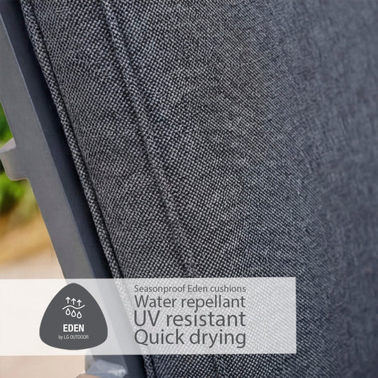 Monza 8 Seat Set with Lazy Susan, Highback Armchairs and 2.0 x 3.0m Parasol