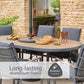 Monza 8 Seat Set with Lazy Susan, Highback Armchairs and 2.0 x 3.0m Parasol