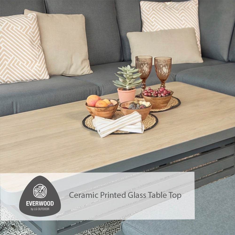Monza Rectangular Modular Dining Set with Adjustable Table