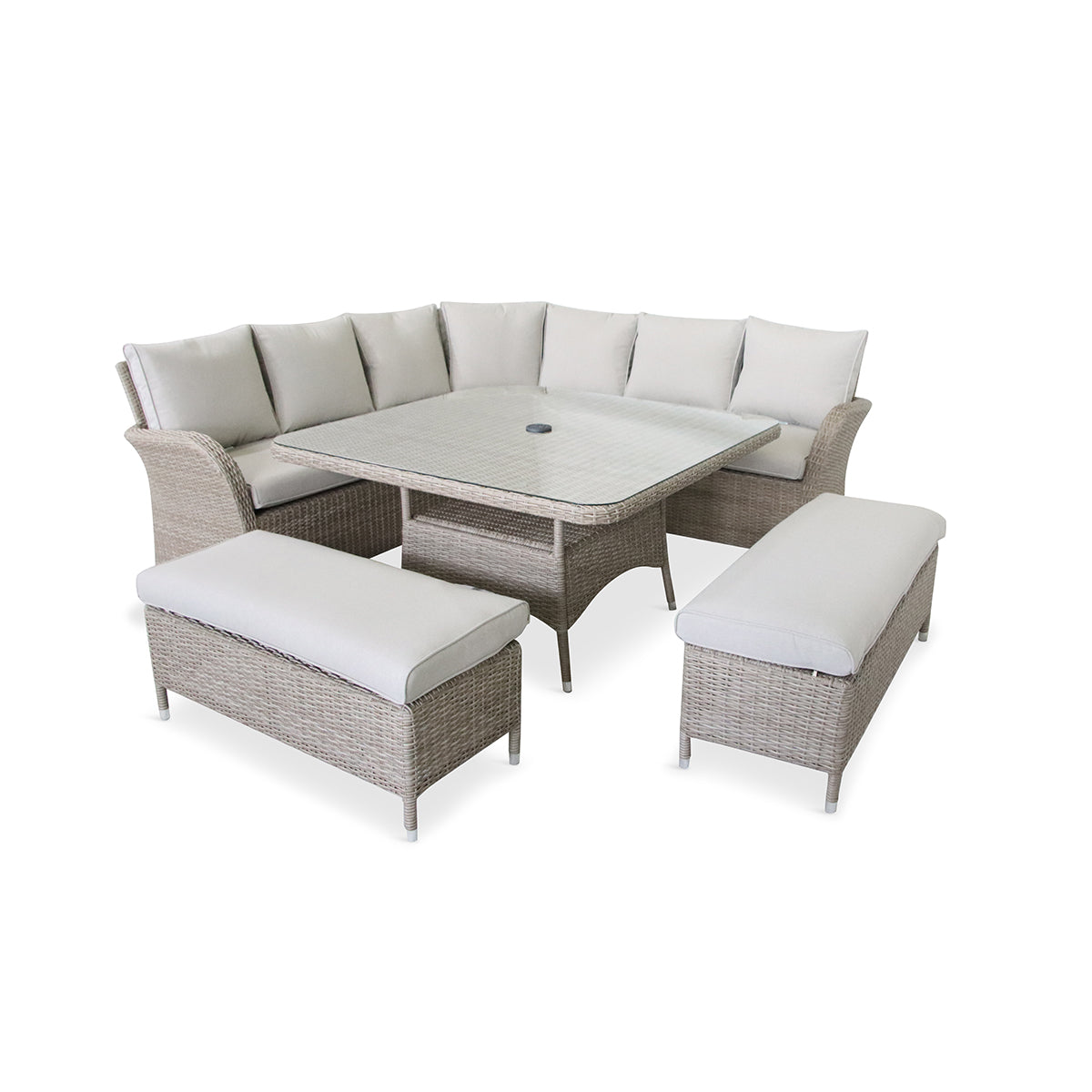 Monaco Sand Large Square Dining Modular