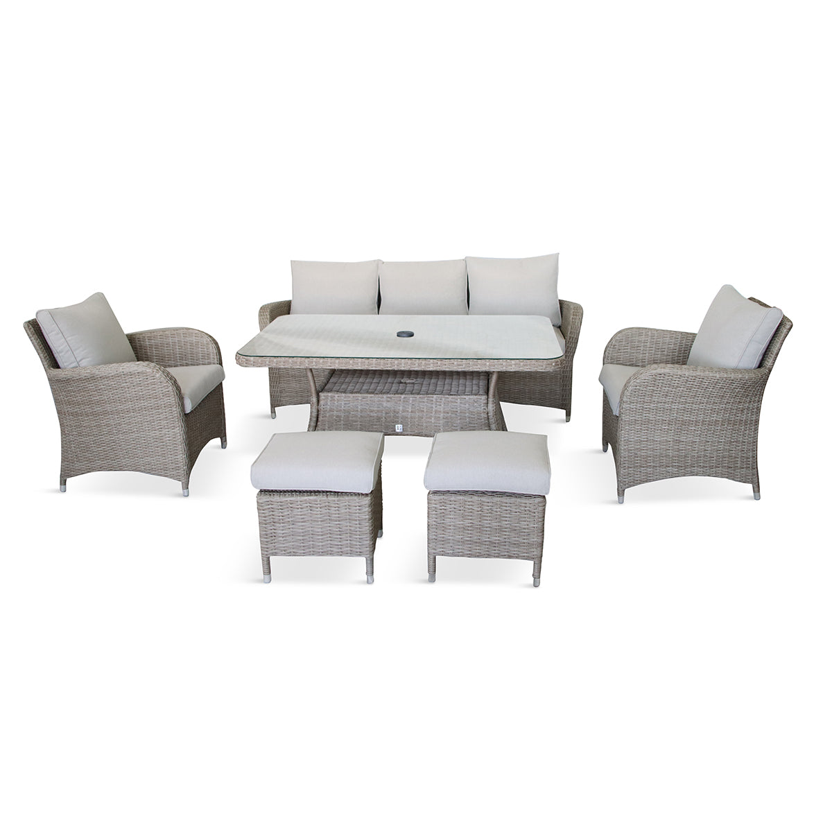 Monaco Sand Lounge Dining Set