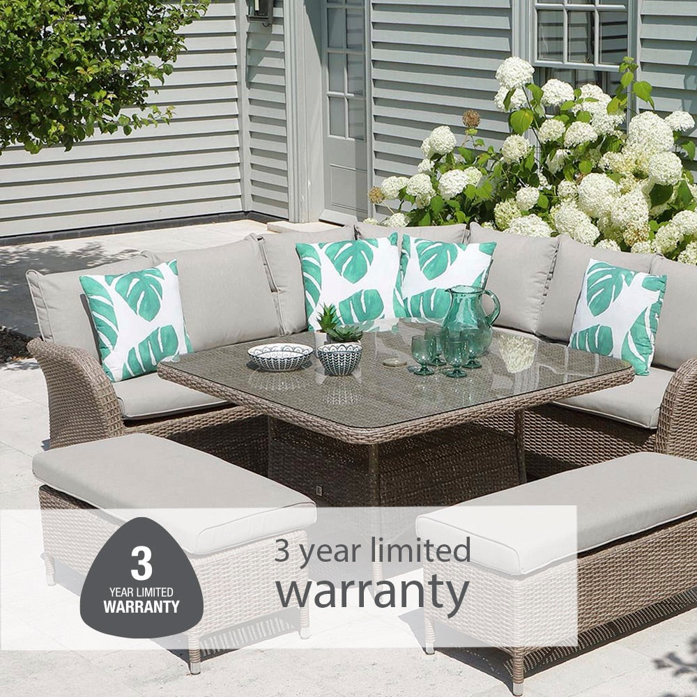 Monaco Sand Large Square Dining Modular