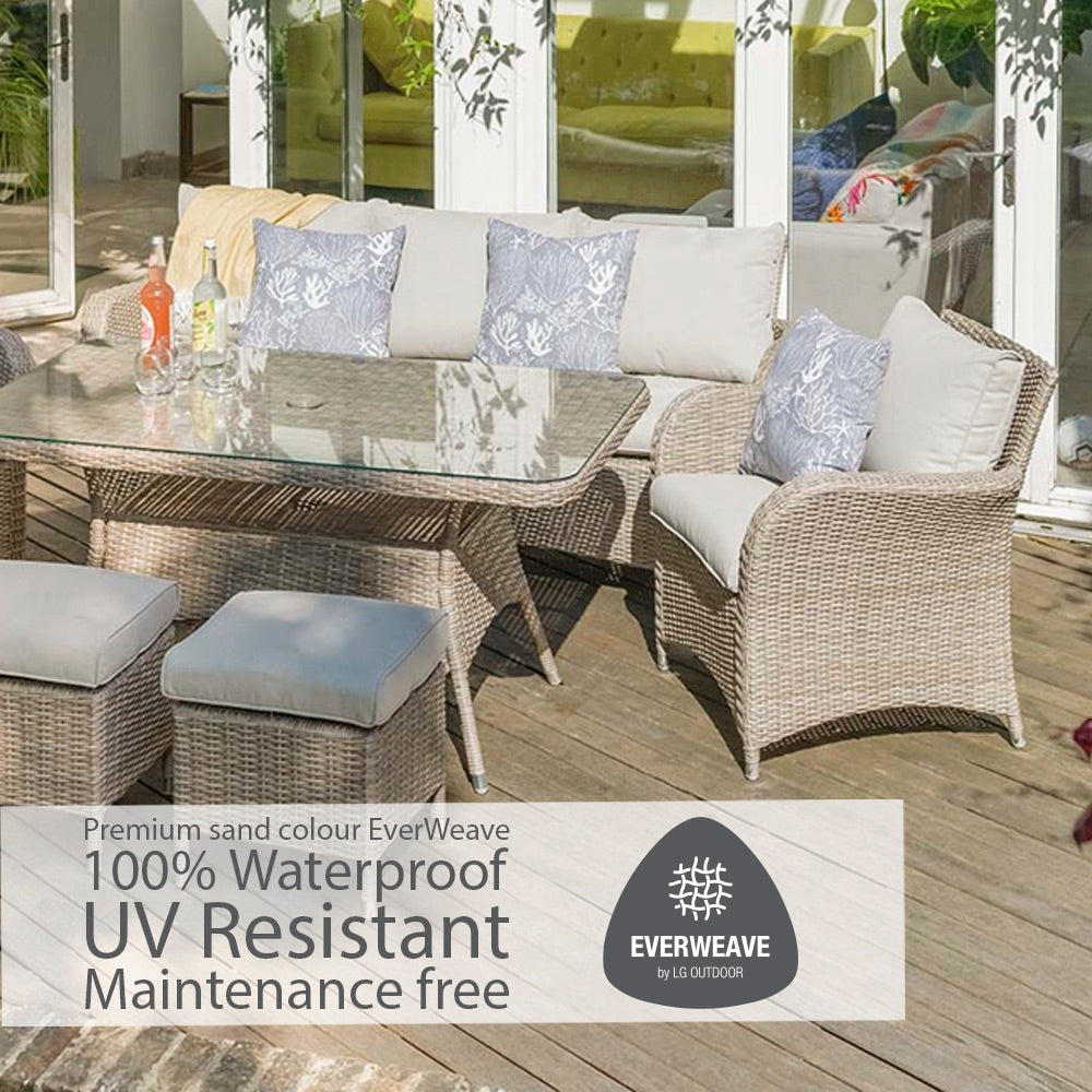 Monaco Sand Lounge Dining Set