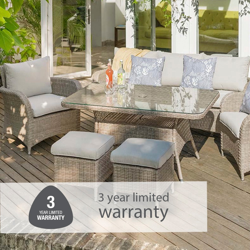 Monaco Sand Lounge Dining Set
