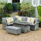 Monaco Stone Rectangular Dining Modular With Adjustable Table