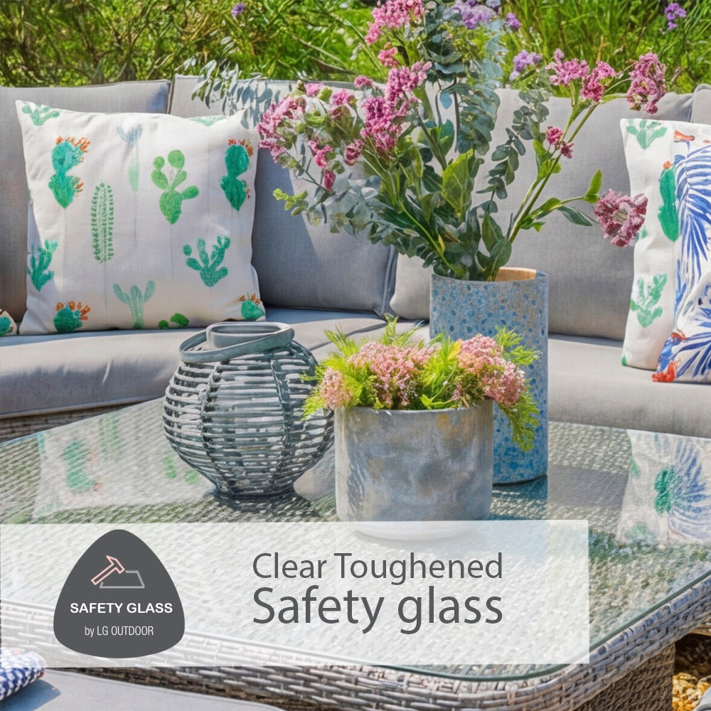 Monaco Stone Large Square Dining Modular With Adjustable Table