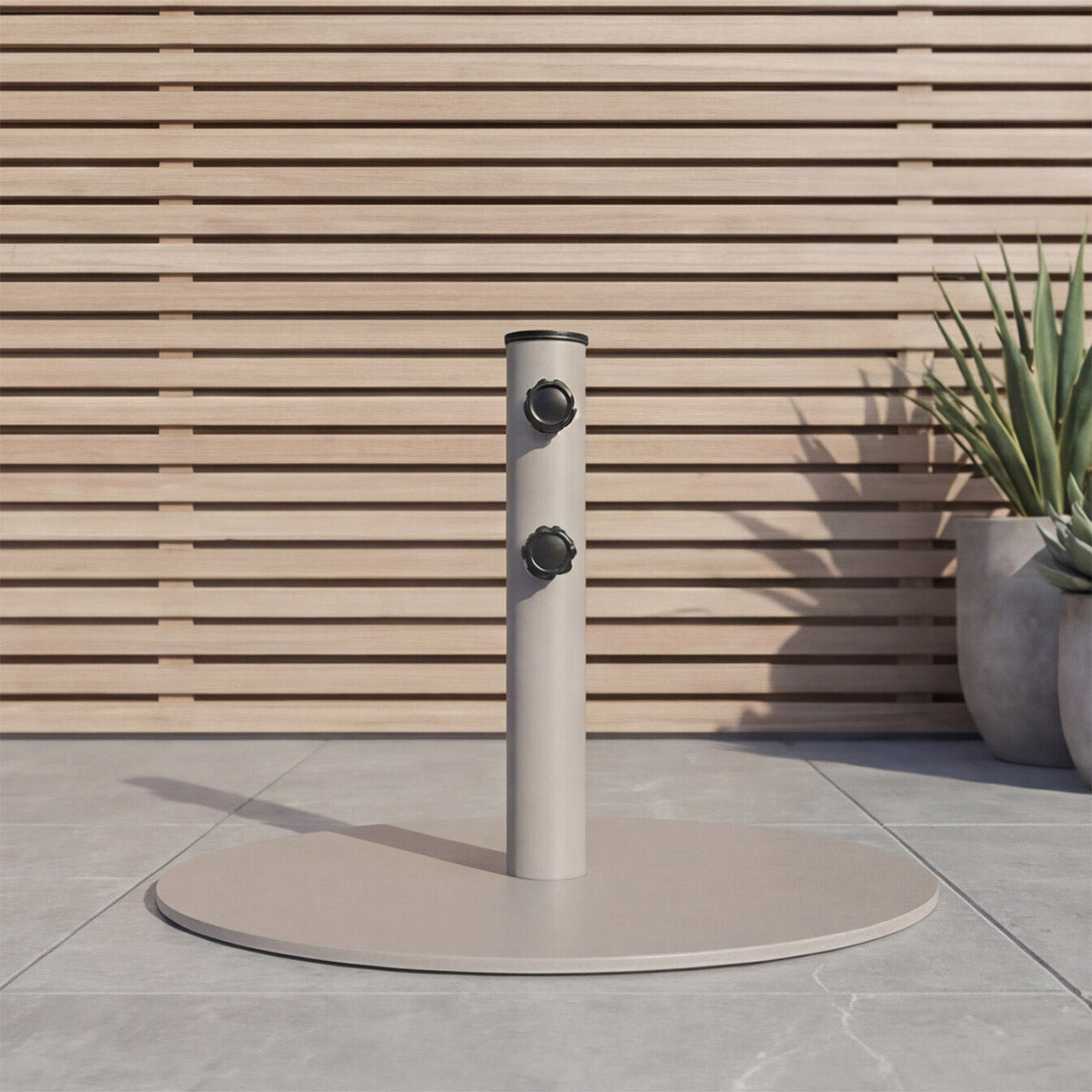 16KG Round Steel Base - Taupe