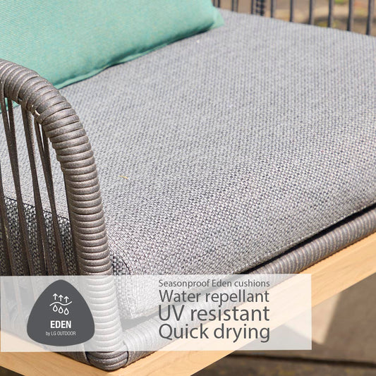 Peru Rectangular Modular Dining Set with Lounge Chair