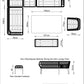 Peru Rectangular Modular Dining Set with Lounge Chair