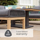 Peru Rectangular Modular Dining Set with Adjustable Table and Lounge Chair
