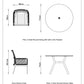 Peru 4 Seat Round Dining Set with 2.5m Parasol