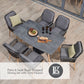 Peru 6 Seat Boat-Shaped Dining Set with 3.0m Parasol