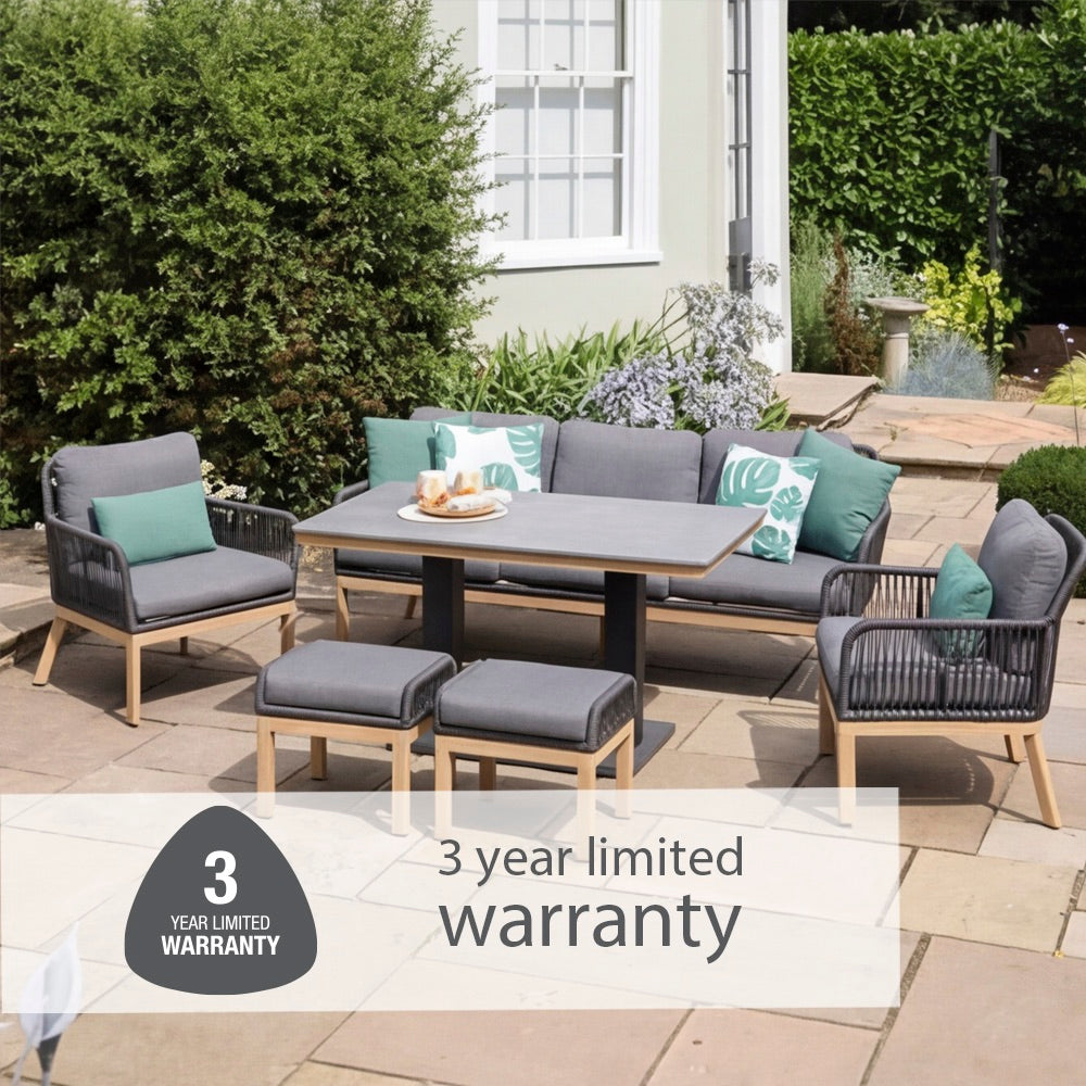 Peru Lounge Dining Set with Adjustable Table