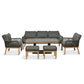 Peru Lounge Dining Set with Adjustable Table