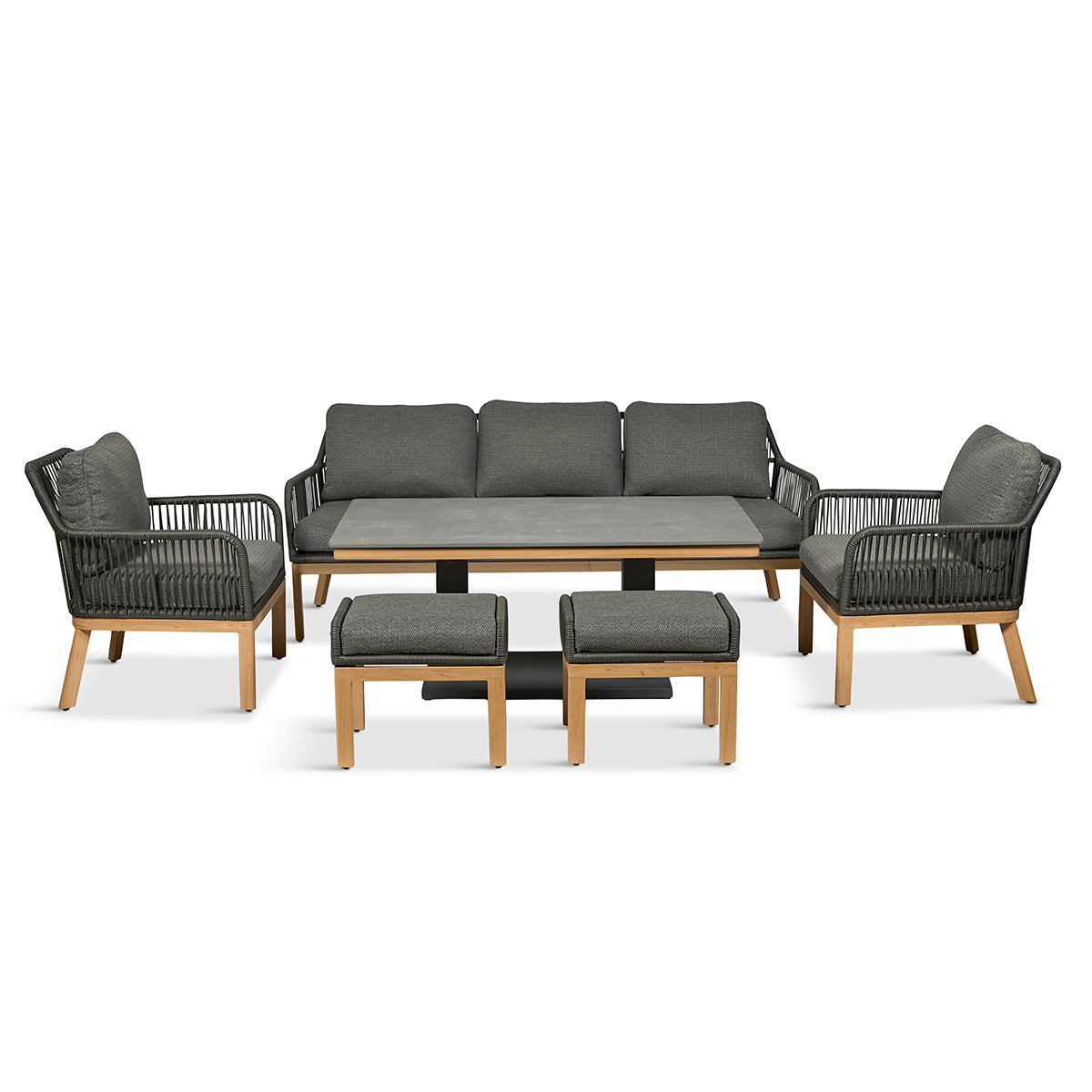 Peru Lounge Dining Set with Adjustable Table