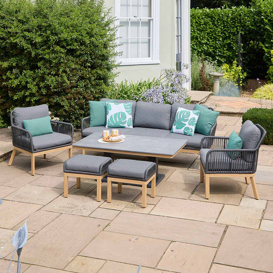 Peru Lounge Dining Set with Adjustable Table