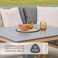 Peru Compact Modular Dining Set with Adjustable Table