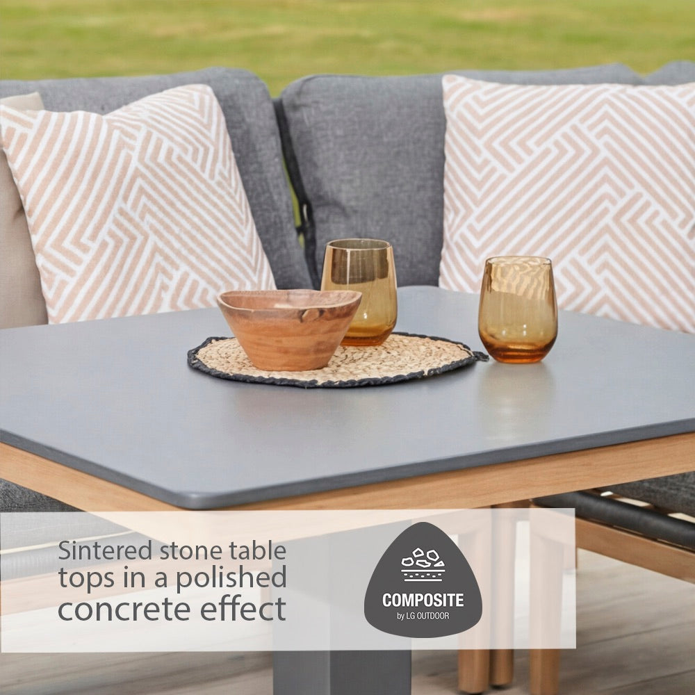 Peru Compact Modular Dining Set with Adjustable Table