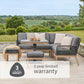 Peru Compact Modular Dining Set with Adjustable Table