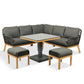 Peru Compact Modular Dining Set with Adjustable Table