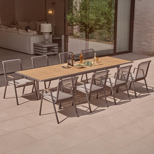 Sanctuary Oak 8 Seat Extending Dining Set