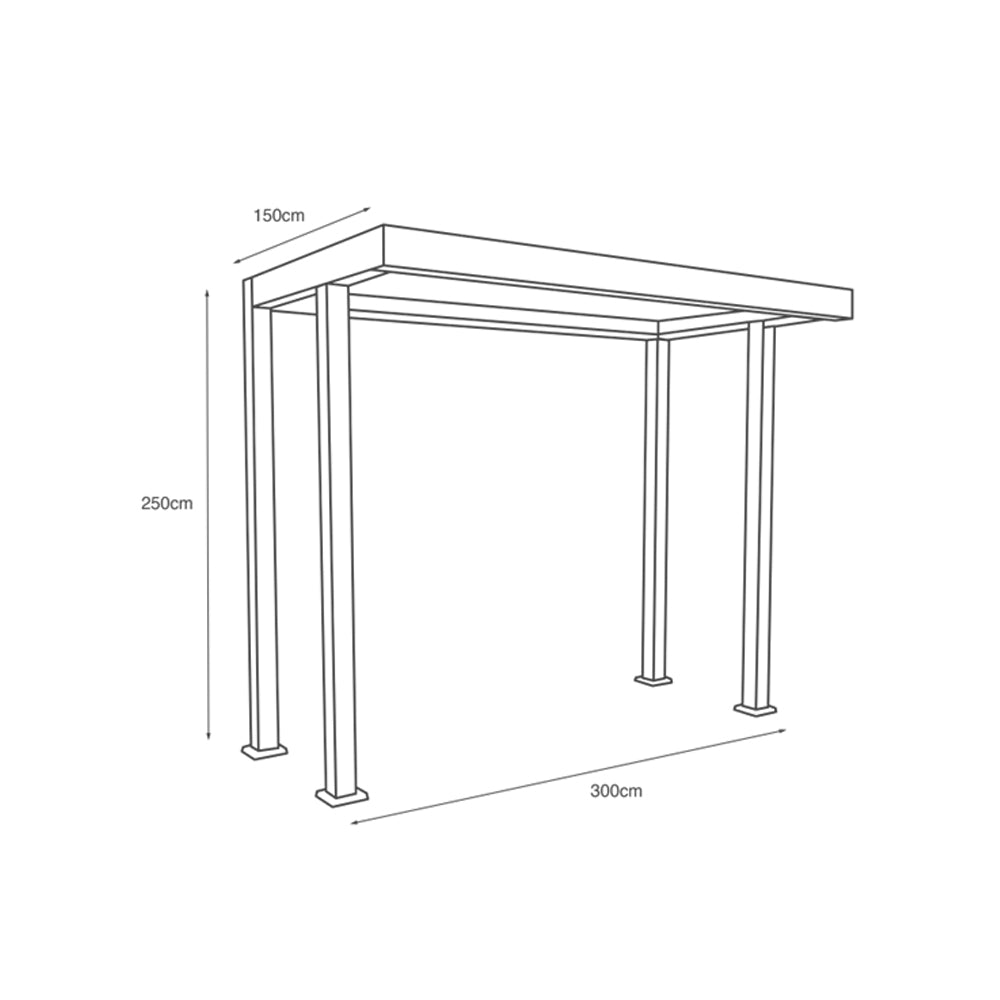 Sanctuary Oak 3 x 1.5m Pergola Extension