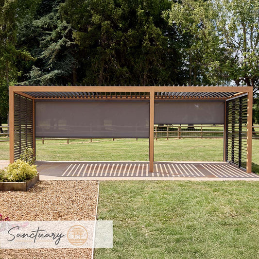 Sanctuary Oak 7 x 3m Pergola with Lights