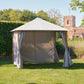 Sanctuary Oak 3 x 3m Fabric Gazebo with Solar Lights