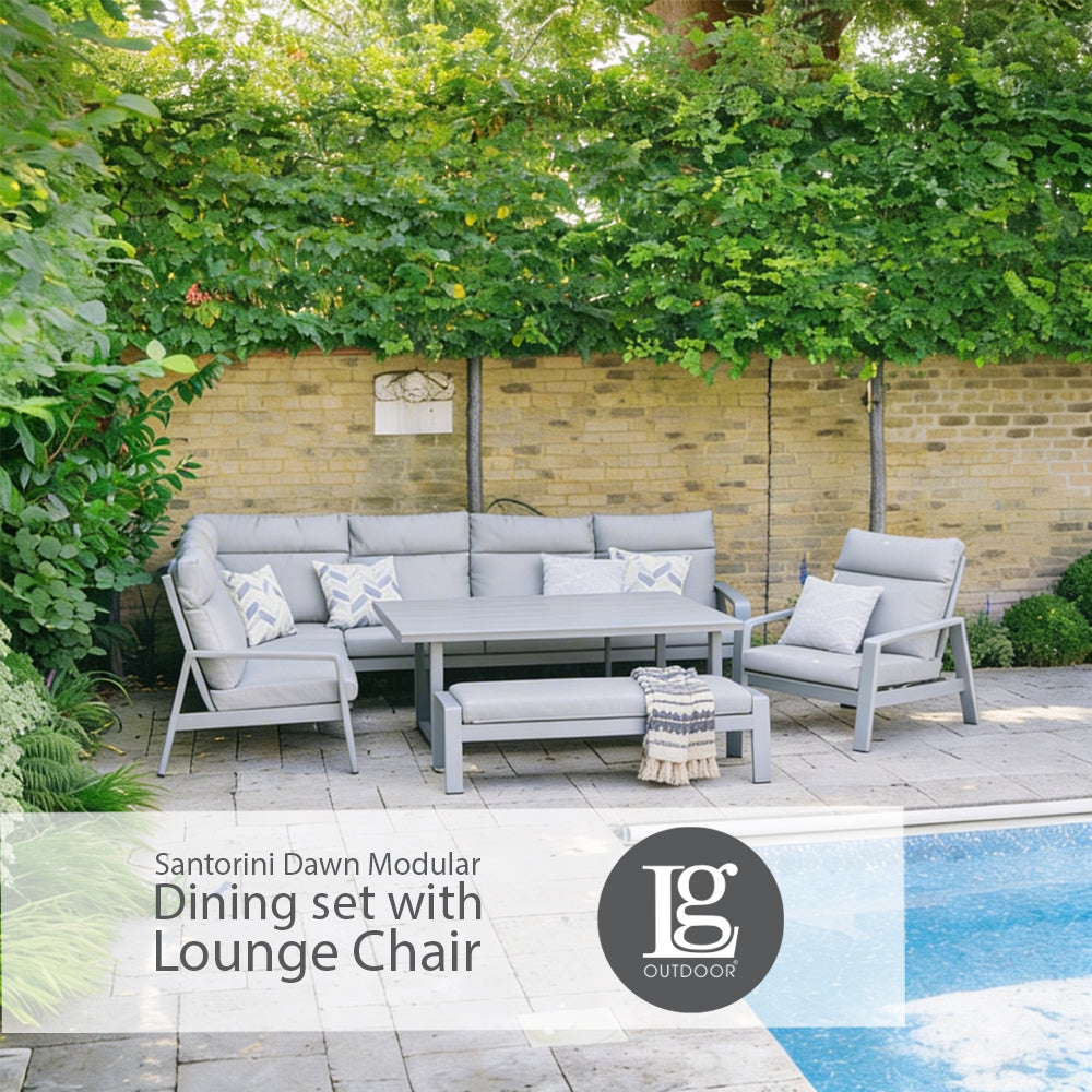Santorini Dawn Modular Dining Set with Lounge Chair