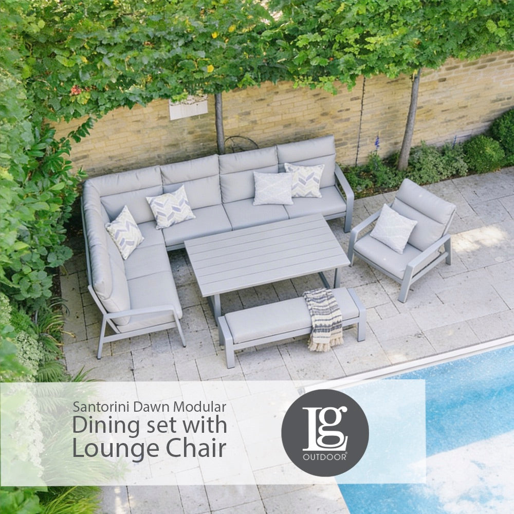 Santorini Dawn Modular Dining Set with Lounge Chair