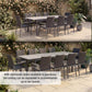 Penang 8 Seat Extending Dining Set