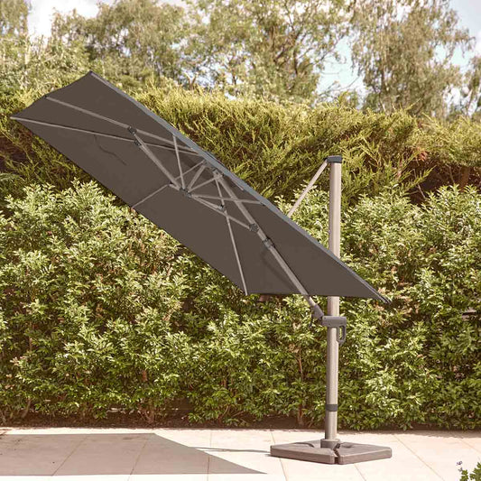 Sanctuary Birch 3.0m Deluxe Wood-Effect Cantilever Parasol