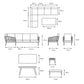 Sarasota Modular Dining Set With Lounge Chair
