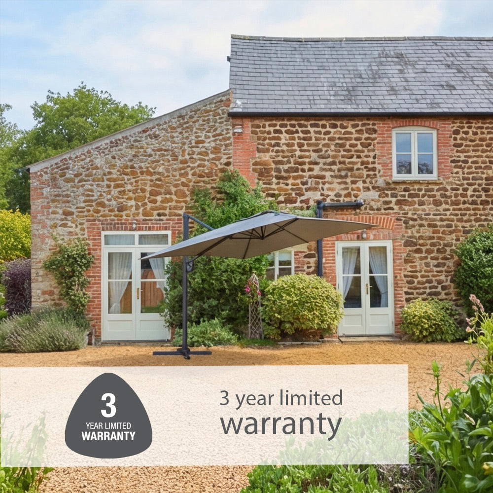 Deluxe 3.0m Square Cantilever Parasol
