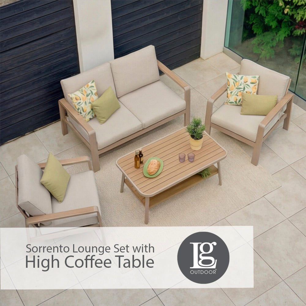 Sorrento Lounge Set with High Coffee Table
